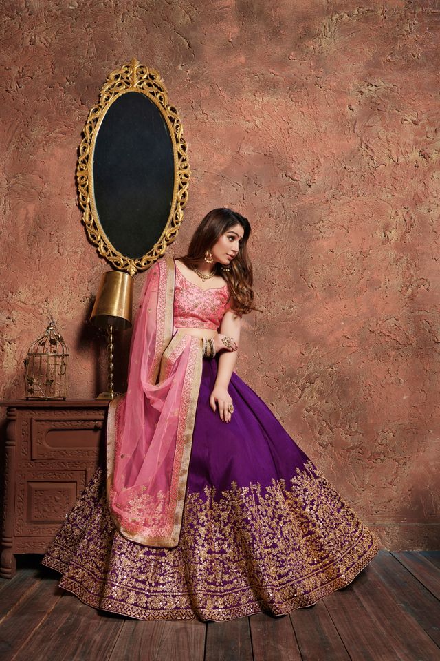Elegant Floral Art Lehenga