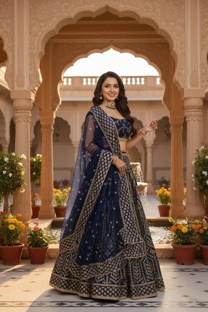 Noor Designer Lehenga Set HKV-00150 BLUE