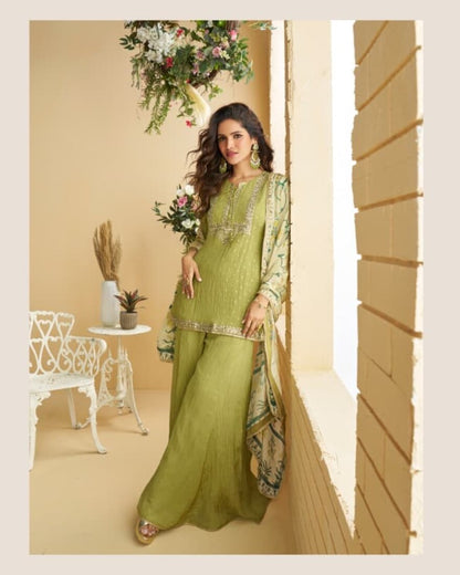 Chinon Silk Gharara Suits