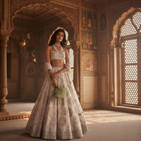 Elegant Party Wear Lehenga Set HKV-00390 OFFWHITE