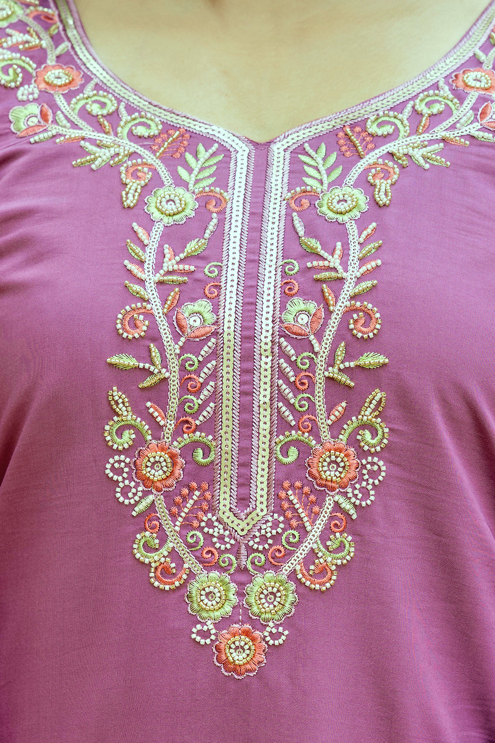 Women Beautiful Embroidery Viscose Chanderi Silk Fabric with Straight Kurta, Pant and Dupatta Set