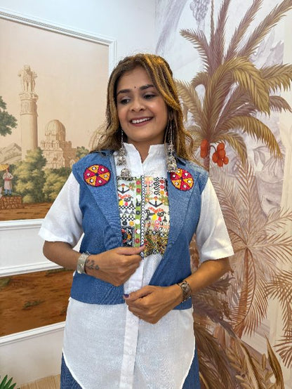 Beautiful Embroidery work Pure Cotton Fabric Full Stitched with Shirt Palazzo Set