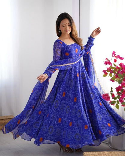 Traditional Indian Outfit  Floral Anarkali  Wedding Guest Outfit  Festive Wear For Women