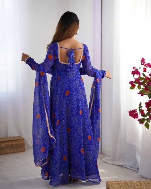Traditional Indian Outfit  Floral Anarkali  Wedding Guest Outfit  Festive Wear For Women