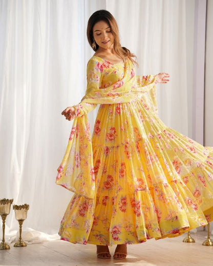 Anarkali Kurta Designer Dupatta Pyjamas Kurta