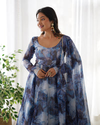 Indian Traditional Dress Women's Anarkali Suit Printed Anarkali Kurta Set