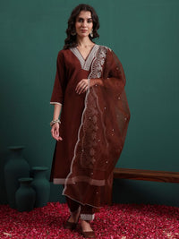 Coffee Color Beautiful Ethnic Suit For Classy Trendy Girl