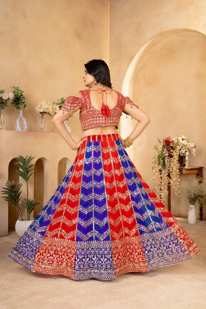 Intricate Floral Embroidery Lehenga