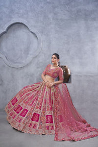 Radiant Magenta (purple) Bridal Silk Lehenga