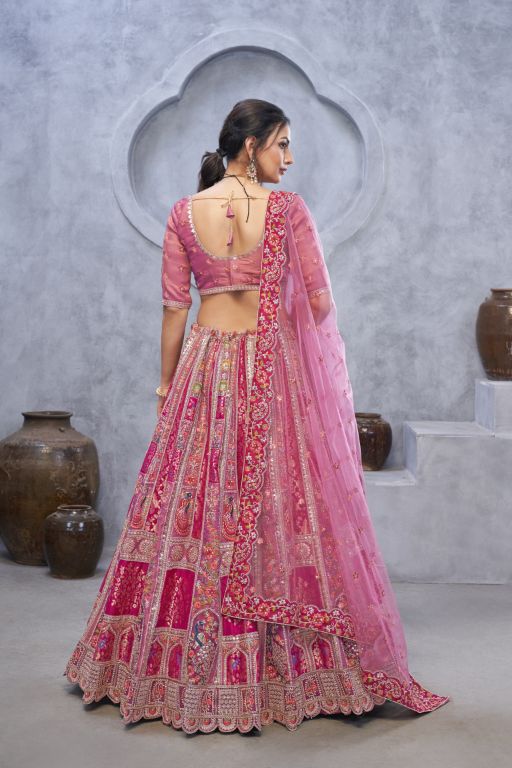 Radiant Magenta (purple) Bridal Silk Lehenga