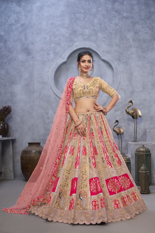 Radiant Magenta (Rani) Bridal Silk Lehenga