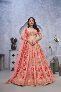 Vibrant Multicolor Zari Work Lehenga – Perfect Bridal & Haldi Lehenga