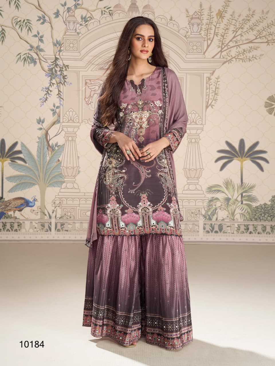 Heavy Crepe Digital Print Full Stitched Palazzo Suits