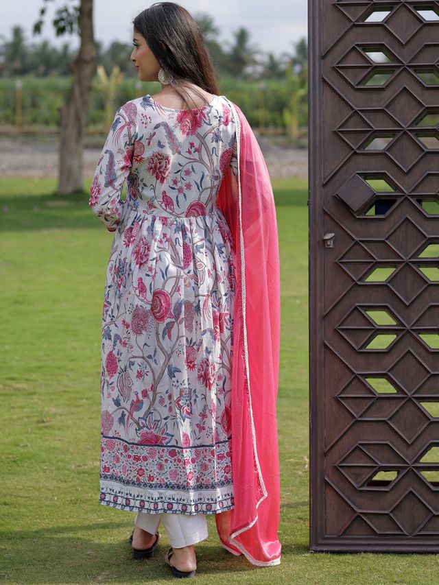Off White Color Rayon Fabric Designer Ethnic Readymade Kurta Set