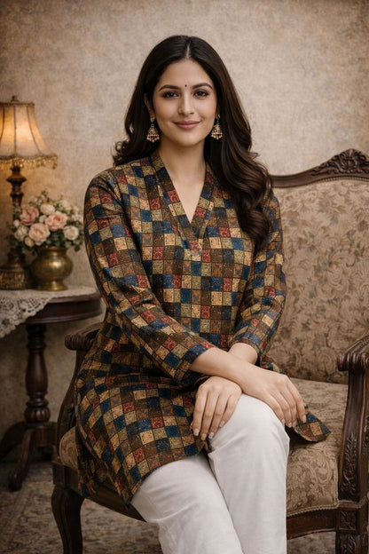 Multy Color Designer Digital Printed Formal Rich Looks Kurta For Girls