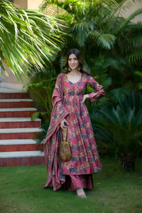 Long Anarkali Suit   Traditional Indian Outfit