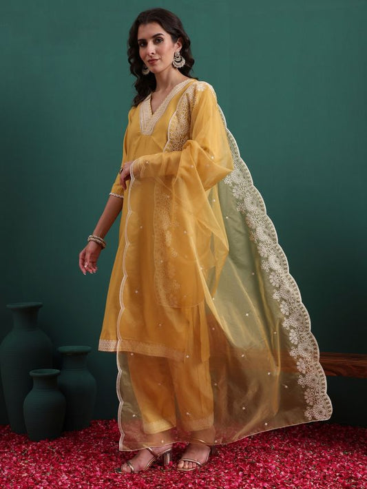 Yellow Color Beautiful Ethnic Suit For Classy Trendy Girl