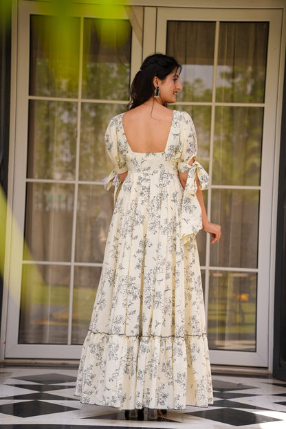 Women's Gorgeous Flared Partywear Designer Poly Rayon Gown