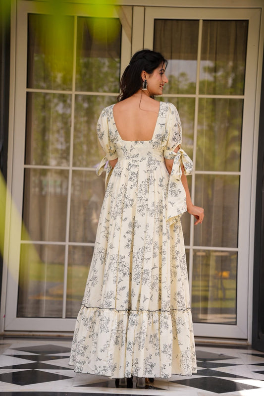 Women's Gorgeous Flared Partywear Designer Poly Rayon Gown