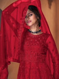 Azelia Designer Festive Suit RED