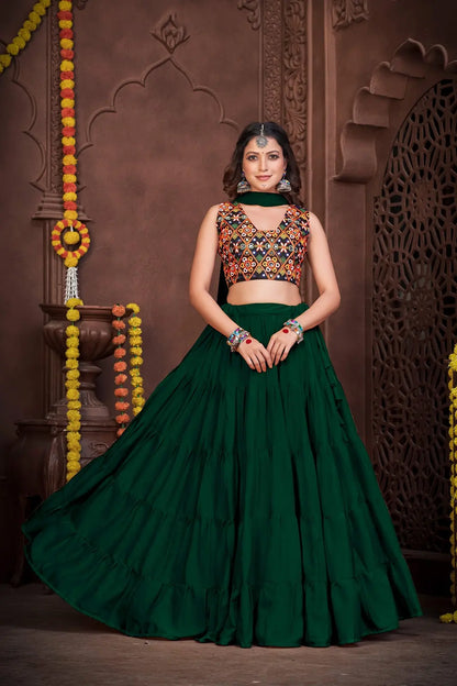 Premium Designer Lehenga Choli with Multicolor Thread Embroidery
