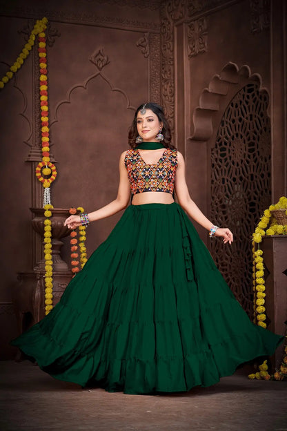 Premium Designer Lehenga Choli with Multicolor Thread Embroidery