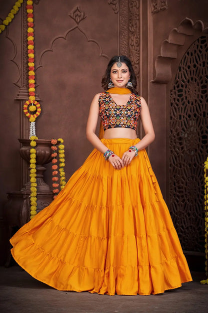 Festive Mirror Work Lehenga Choli for Navratri & Garba Nights