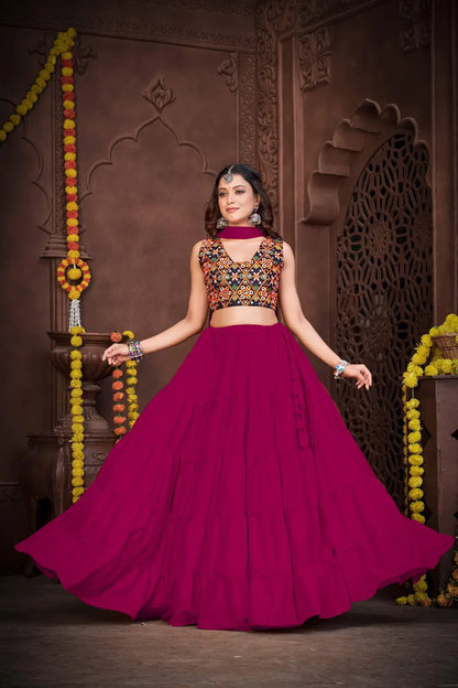 Traditional Kutchi Work Lehenga Set with Vibrant Embroidered Choli