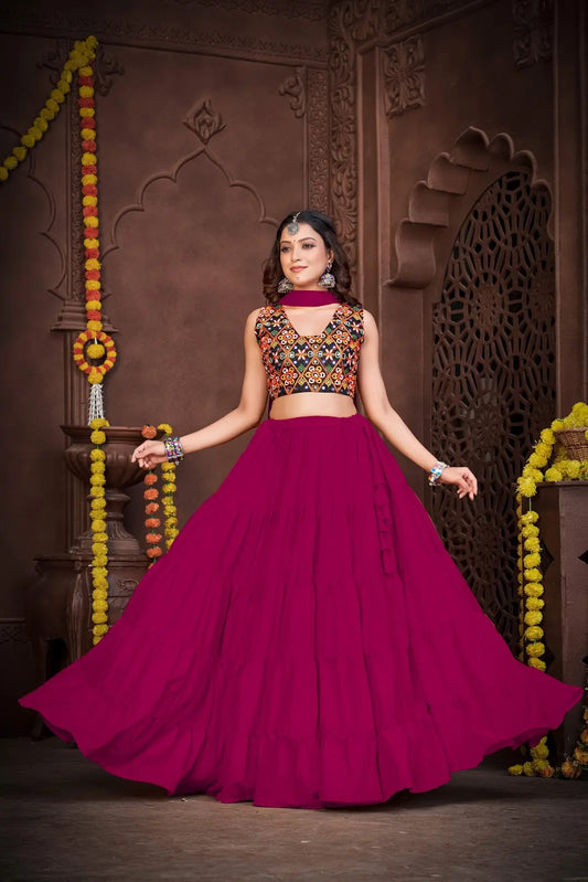 Traditional Kutchi Work Lehenga Set with Vibrant Embroidered Choli