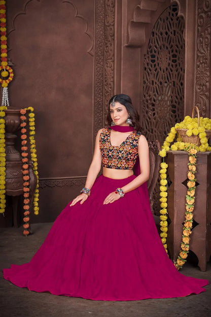 Traditional Kutchi Work Lehenga Set with Vibrant Embroidered Choli