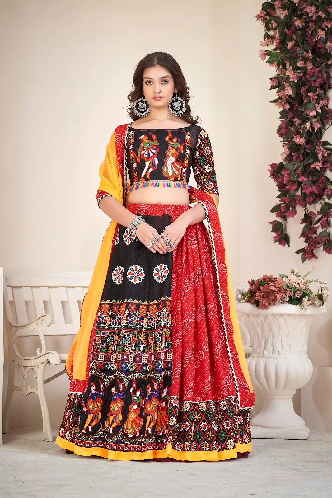 Wedding & Festive Wear Lehenga with Multicolor Embroidered Blouse