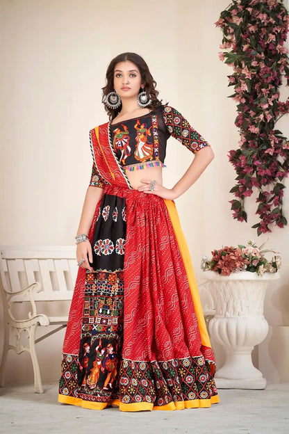 Wedding & Festive Wear Lehenga with Multicolor Embroidered Blouse