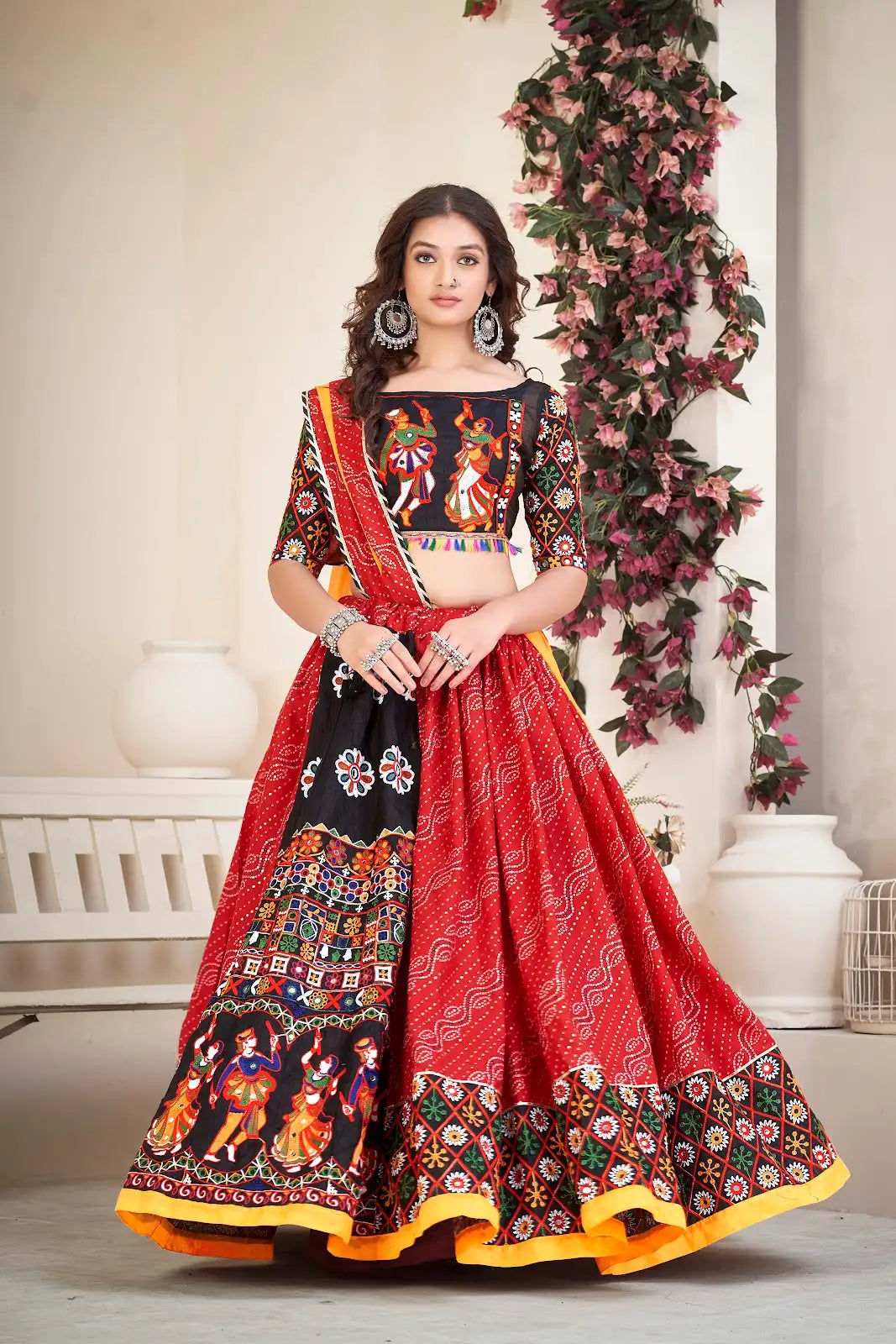 Wedding & Festive Wear Lehenga with Multicolor Embroidered Blouse