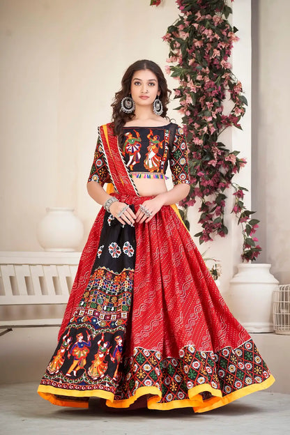 Wedding & Festive Wear Lehenga with Multicolor Embroidered Blouse