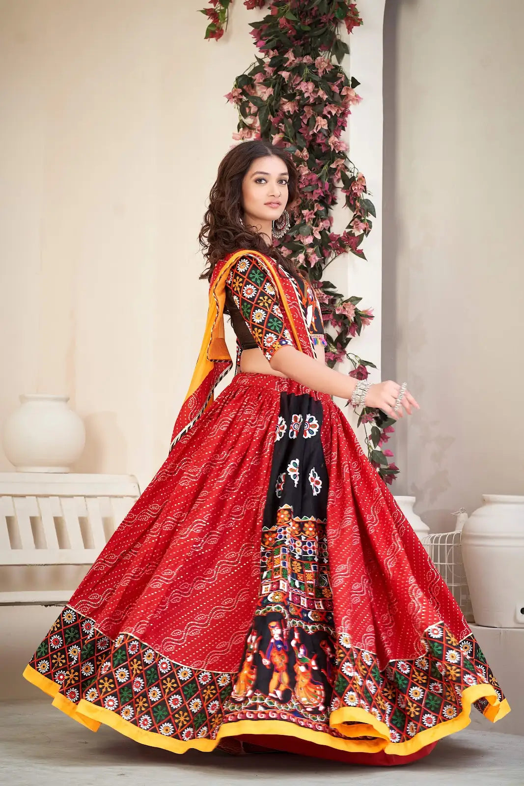 Wedding & Festive Wear Lehenga with Multicolor Embroidered Blouse