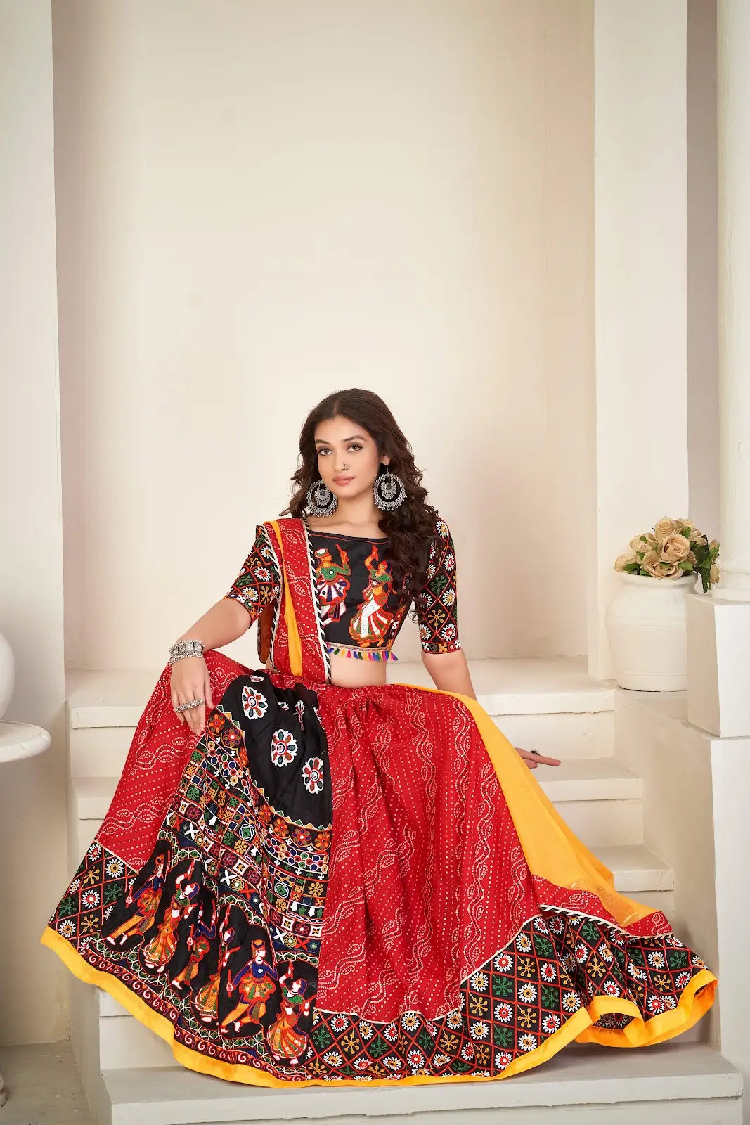 Wedding & Festive Wear Lehenga with Multicolor Embroidered Blouse