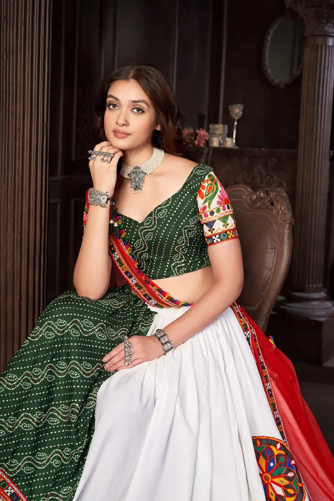 Ethnic Designer Lehenga Set for Navratri with Rich Embroidery
