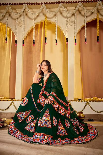 Vibrant Multicolor Lehenga Choli with Kutchi Work Blouse