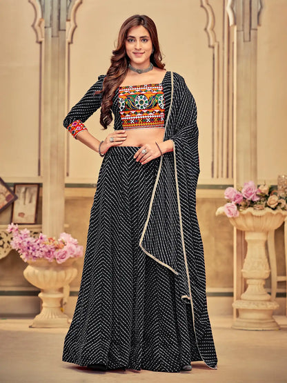 Premium Ethnic Lehenga Choli with Colorful Thread Work