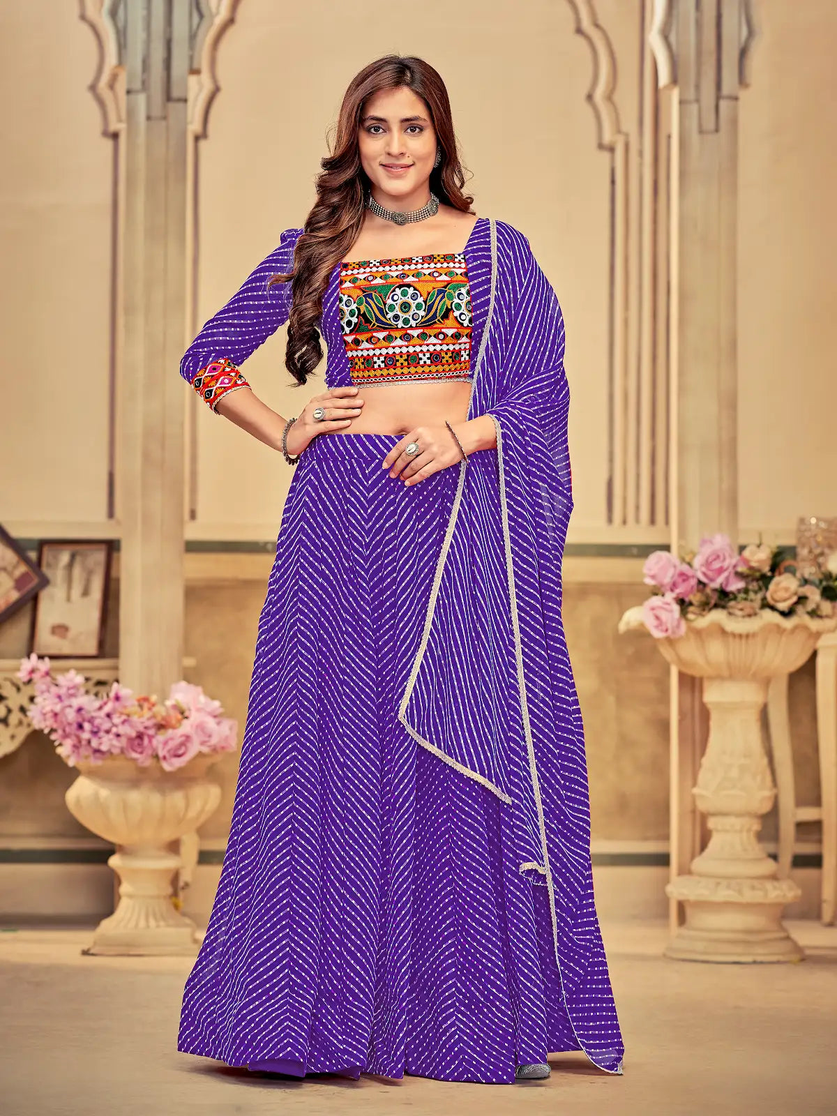 Trendy Navratri Lehenga with Heavy Embroidered Blouse