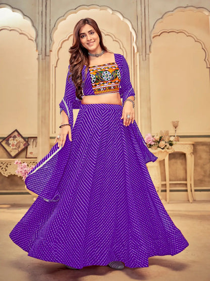 Trendy Navratri Lehenga with Heavy Embroidered Blouse