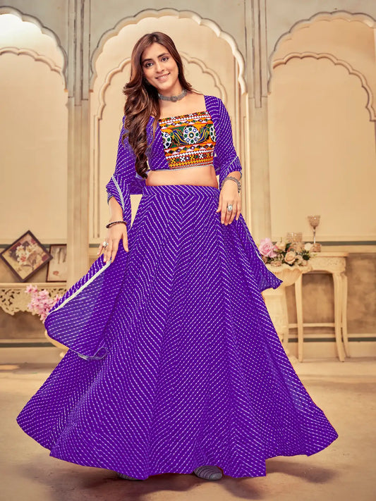 Trendy Navratri Lehenga with Heavy Embroidered Blouse