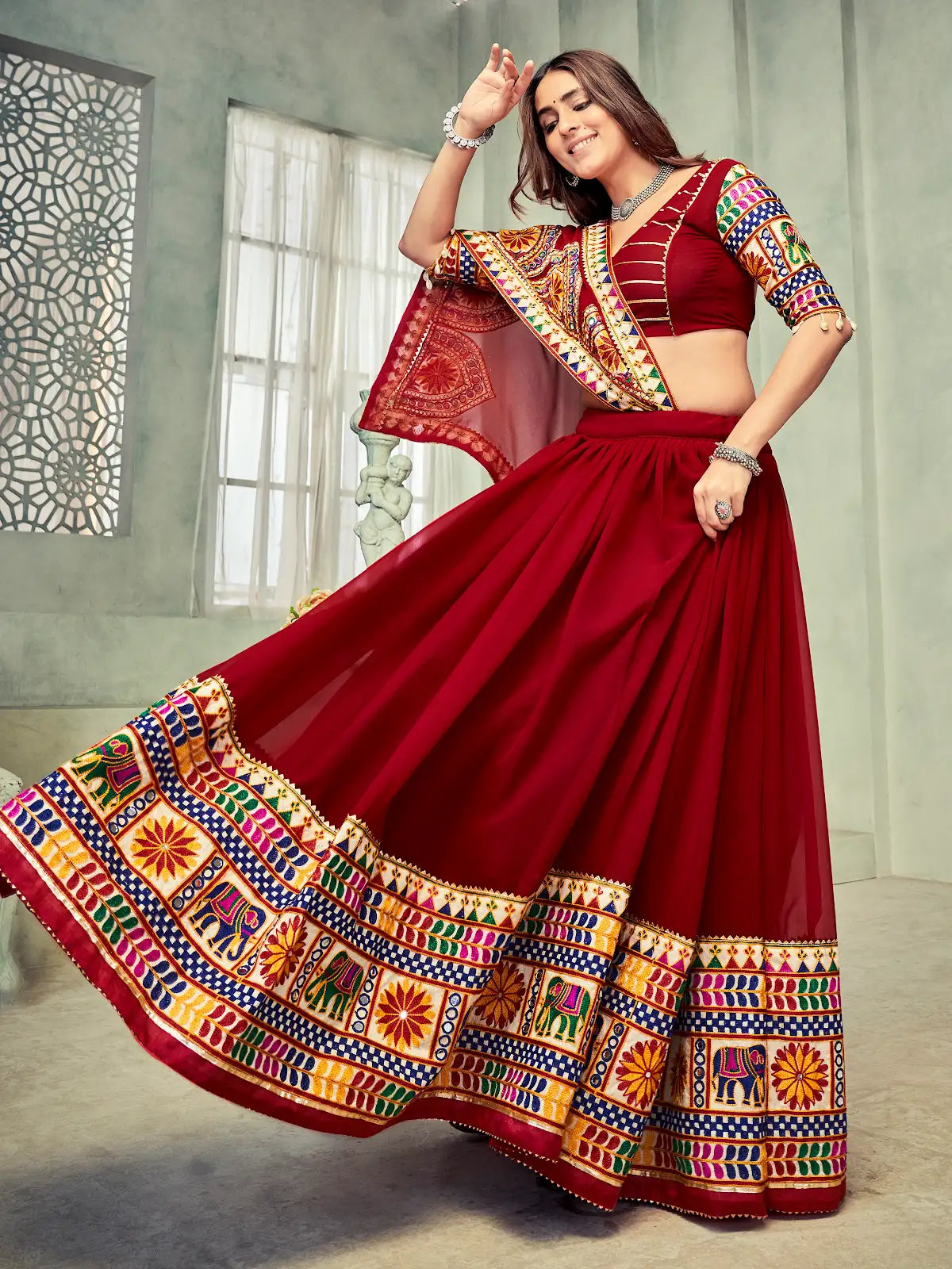 Navratri Collection Lehenga Choli with Designer Mirror Work
