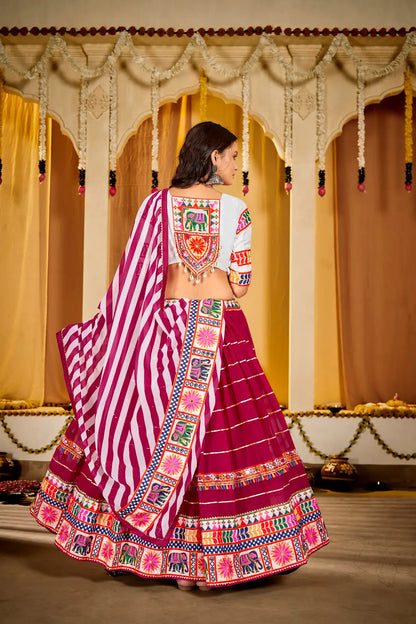 Traditional Garba Lehenga Set with Embroidered Choli Design