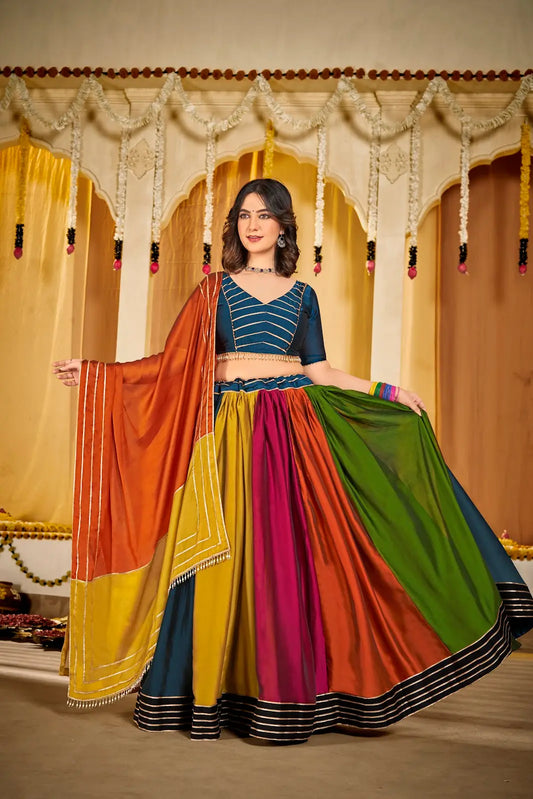Festive Wear Designer Lehenga with Multicolor Thread Work