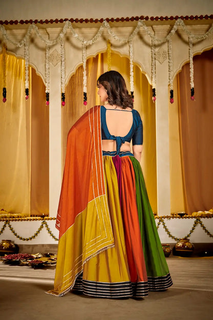 Festive Wear Designer Lehenga with Multicolor Thread Work