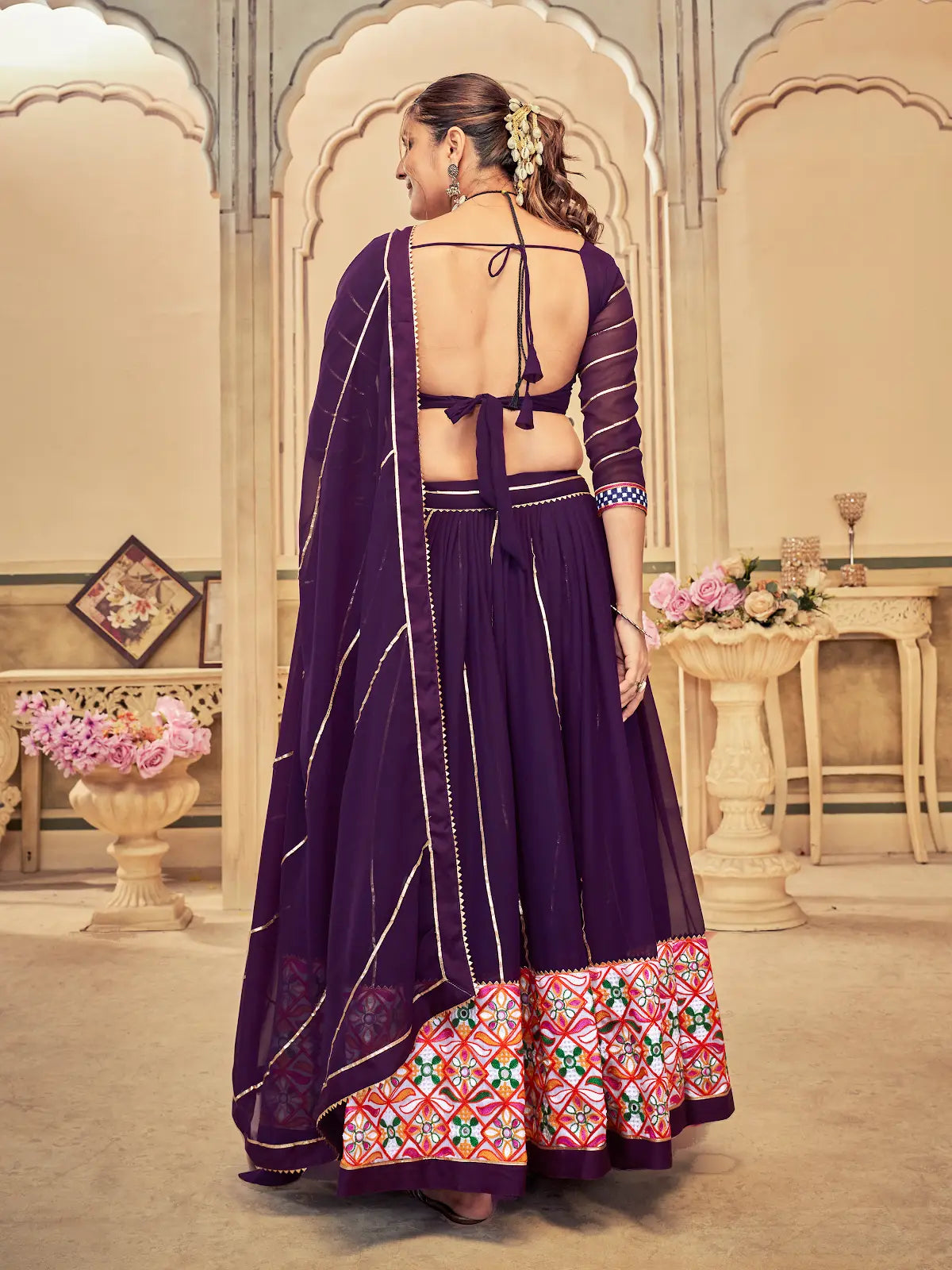 Beautiful Mirror Work Lehenga Choli for Navratri Festival