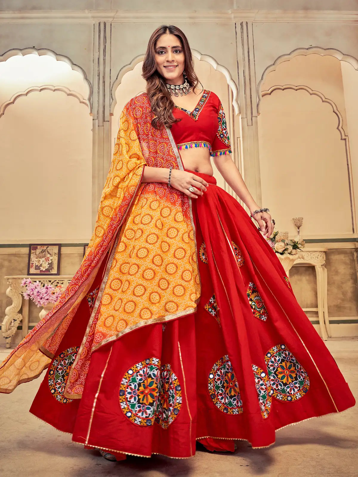 Premium Garba Outfit Lehenga with Embroidered Designer Choli