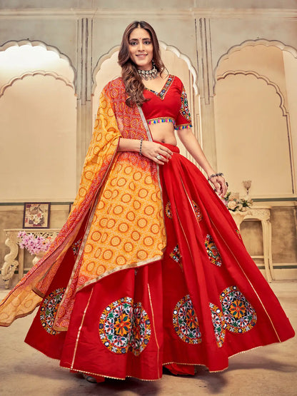 Premium Garba Outfit Lehenga with Embroidered Designer Choli