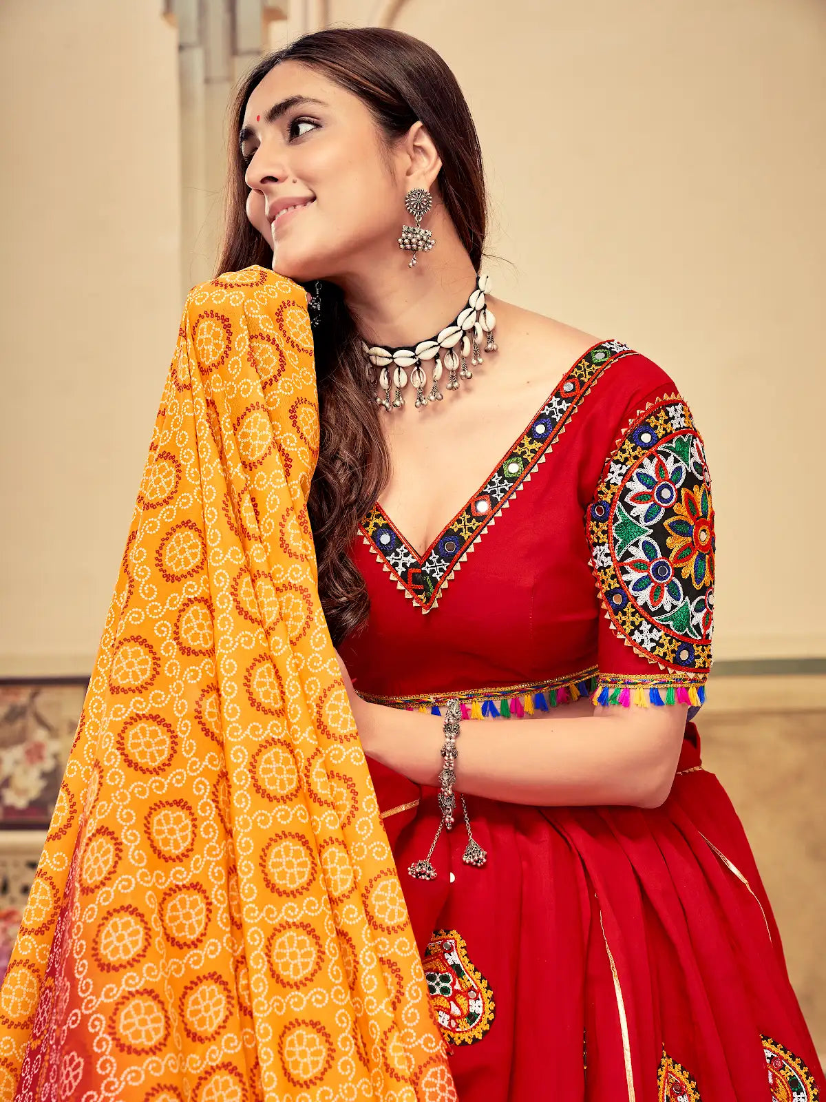 Premium Garba Outfit Lehenga with Embroidered Designer Choli